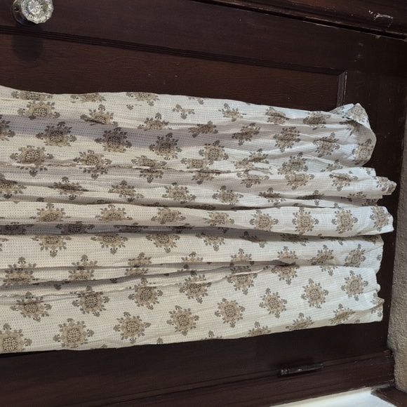 Free People Oasis Maxi Dress Bohemian Flowy Short Sleeve Beige Size XS Oversized - Picture 12 of 13